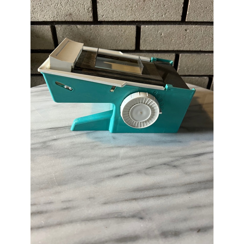 VTG Popeil Brothers  Dial-O- Magic Vegetable Slicer Turquoise White Retro